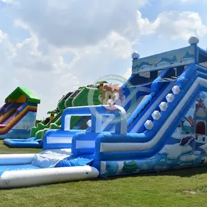 Kids rental event inflatable water slides for pool slip and slide inflatable bouncy giant inflatable water slide for adult