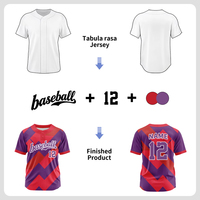 Maillot de baseball/softball personnalisé brodé par sublimation, uniforme boutonné pour équipes, grande taille, confortable, Zp25034