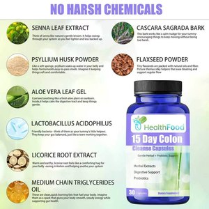 Best Selling 15 Day Colon Cleanse Capsules Contains Senna Leaf Extract Digestive Support Adult Probiotics Capsules 30 Count - Product Image 6