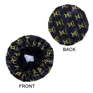 Gorro de Satén con Estampado de los 12 Signos del Zodiaco, Personalizable con Logotipo, Talla Extra Grande, para Dormir, Uso Diario en Exteriores, para Mujeres, Cuatro Estaciones - Product Image 5
