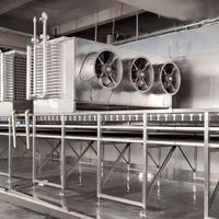 2000kg/u IQF Plaatvriezer Vis Garnalen Zeevruchten 2T/u Industriële Snelvriesmachine Motorpomp RVS Hoogwaardig
