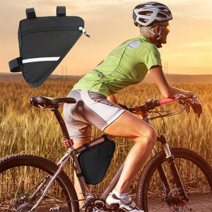 Bolsa triangular para sillín de bicicleta de montaña, almacenamiento portátil de 1L para llaves, teléfono, billetera, accesorio de ciclismo - Product Image 1
