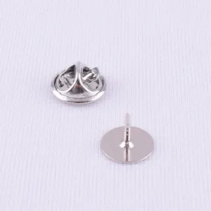 Silver Color Brass Garment Accessories Butterfly Clutch Pin Lapel Badge Pin Backs