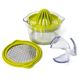 Hot Selling kitchen items Fruit & Vegetable Tools 4 in 1 Manual Hand Citrus Orange Juicer Lemon Squeezer with Measuring Cup