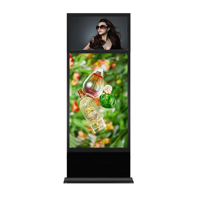 55 zemin standı ekran reklam çoklu dokunmatik interaktif projektör ekran Lcd Kiosk Interactice