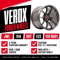 Rines Deportivos VS5RS Monoblock de Alta Calidad, 18 20 22 24 5x114.3/120/112 VeroX, Acabado Dorado Cepillado, Personalizados para HR-E Rays APEX Volk TE37