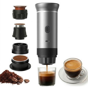Machine à expresso auto-chauffante alimentée par USB, portable, 3-en-1, compatible avec les capsules et le café moulu, pour la randonnée en plein air - Product Image 1