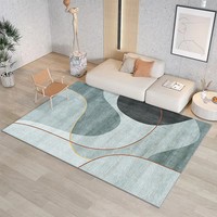 Tapis de salon moderne et simple, antidérapant, insonorisant, à motif abstrait, fabriqué à la machine, personnalisable et écologique