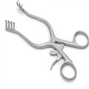 Rétracteur à cliquet auto-serrant Weitlaner en acier inoxydable, instrument chirurgical réutilisable, outil médical vétérinaire - Product Image 1