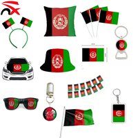Nuoxin Ensemble de 12 drapeaux afghans populaires pour événements sportifs, matchs de football, drapeaux à main, porte-clés, guirlande de drapeaux, chapeau bob pour la promotion