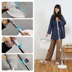 Mopa Innowell para Separación <span class=keywords><strong>de</strong></span> Agua Limpia y Aguas Residuales, Mopa <span class=keywords><strong>de</strong></span> Microfibra Autolimpiante con Cubeta Individual 360 °   Mopa Giratoria para Pisos <span class=keywords><strong>de</strong></span> Madera - Product Image 5