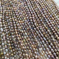 Vente en gros collier de perles d'eau douce de culture naturelles de couleur violet multiple chaîne Edison 9-11mm en forme de goutte bijoux à bricoler soi-même