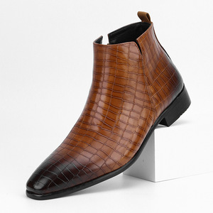 Botas de Gamuza para Hombre, Altura al Tobillo, Punta Redonda, Cierre con Cordones, Forro de Malla Transpirable, Suela de Goma, Entresuela de EVA, Color Sólido, para Todas las Temporadas - Product Image 1