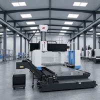 Centre d'usinage à portique CNC NEWAY PM2040HC Siemens 828D, inspecté sur site, d'occasion, pour l'usinage de composants mécaniques de moules de grande taille