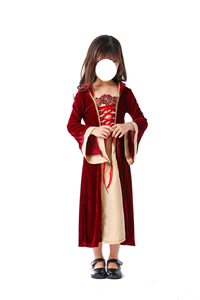 Disfraz Retro de Halloween para Niños, Disfraz de Princesa Medieval, Aristocrático, Terciopelo, Vestidos Renacentistas, Disfraz de Espectáculo de Fiesta - Product Image 4