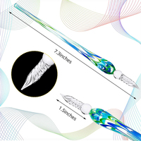 Lot en gros de stylos-plumes en verre faits à la main, avec pointe spirale en Pyrex de haute qualité, 1,2 mm, pour l'écriture, les étudiants, le bureau, la vaisselle et la finance