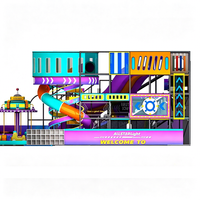 Aoleao Parc de trampolines intérieur personnalisé Cyber Space avec piscine à balles, toboggan, trampoline interactif pour enfants, jeux souples, certifié CE TUV