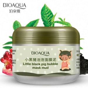Mascarilla Facial <span class=keywords><strong>de</strong></span> Lodo Limpiadora Profunda BIOAQUA Little Black Pig, Mascarilla Facial en Polvo Carbonatado Hidratante - Product Image 1