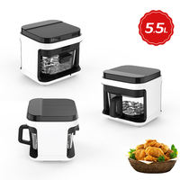 Friteuse à air Anbolife en verre, panier en verre borosilicate non toxique avec fonction 360° °   Appareil 8-en-1 avec préréglages à une touche, sans Téflon et compatible lave-vaisselle