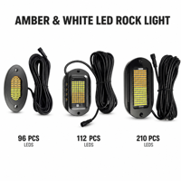 Kit d'éclairage LED tout-terrain universel RGBW ambre blanc, étanche, pour camion, VTT, UTV, SUV