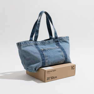 Borse in Denim riciclato materiale Jeans recuperato eventi del Campus raccolte fondi regali promozionali ecologici con <span class=keywords><strong>donazione</strong></span> - Product Image 4