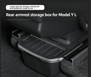 Caja <span class=keywords><strong>de</strong></span> Almacenamiento para el Reposabrazos Trasero del Coche, para Tesla Model Y L 2025, Bandeja Organizadora Antideslizante e Impermeable para la Consola Central - Product Image 5