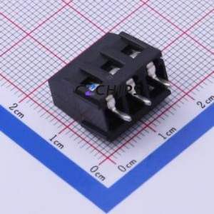 DB128L-5.08-3P-BK-S Screw Terminal Block Through hole Component (THT),P=5.08mm Connector 1x3P 5.08mm Black Through Hole - Product Image 1