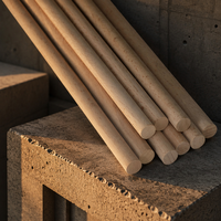 Tiges en bois de hêtre naturel de haute qualité, lisses et rondes, pour le travail du bois, la construction de maquettes et les commandes en gros personnalisées