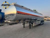 Semi-remorque citerne à carburant tri-essieux 45 000 litres, en alliage d'aluminium, pour carburant potable