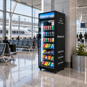 Máquina Expendedora Inteligente de Snacks con Pago por Tarjeta y Cámara IA, Nueva Máquina Expendedora para Gimnasios, Máquina Expendedora de Jugos y Refrescos, Enfriador Inteligente con Cámara - Product Image 1