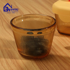 Seal Store Contenedor de vidrio de 210ml Tapas de silicona Horno de microondas Seguro Mini fiambrera Ámbar sólido Contenedor de almacenamiento de alimentos - Product Image 6