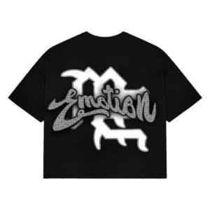 เสื้อยืดโอเวอร์ไซส์ผ้าคอตตอนหนานุ่ม สไตล์สตรีทแวร์ พิมพ์ลายกราฟิกวินเทจ ประดับโลโก้ด้วยคริสตัล  สำหรับผู้ชาย - Product Image 2