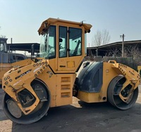Rouleau vibratoire tandem d'occasion à double fréquence et double amplitude, compacteur d'asphalte à double tambour pour le pavage routier et l'entretien des pistes