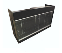 Vitrine de magasin de détail en verre trempé en bois meubles d'affichage de magasin lumière LED comptoir de vitrine de magasin de fumée coulissant
