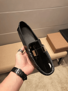 Chaussures Oxford en cuir pleine fleur avec doublure en tissu, toutes saisons, dessus en cuir de vachette, semelle intermédiaire en caoutchouc moussé/latex, semelle extérieure en caoutchouc - Product Image 1