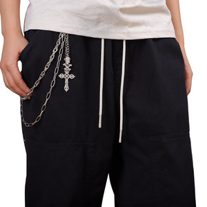 Chaîne de taille avec pendentif étoile en argent tibétain, double couche, style hip-hop, décontractée, unisexe, chaîne de corps tendance - Product Image 2