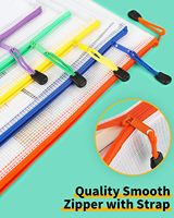 Sacs en maille de PVC imperméables avec fermeture à glissière sac de documents transparent pochette de documents en plastique A4 dossier de fichiers en plastique pour le bureau