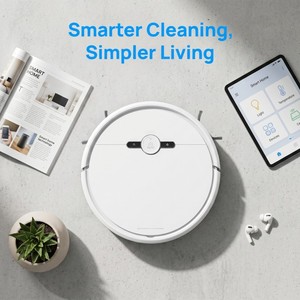 Robot aspirateur intelligent pour maison et garage, recharge automatique, 3-en-1 : balayage/lavage - Product Image 6