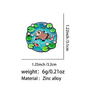 Spilla smaltata con orso marino per paesaggi acquatici, graziosa spilla da risvolto, accessori per abbigliamento e zaini, distintivo, all'ingrosso - Product Image 6