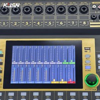 Console de Mixage Numérique Professionnelle 16 Canaux WIFI avec Télécommande, Console de Mixage Sonore 16 DSP avec Écran Tactile 7 Pouces