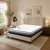 Luxus-Matratze in einer Box King Size Hybrid 12 Zoll Gel-Memory-Schaum Komprimiert Aufrollbar Umweltfreundlich für Villa Zuhause Schlafzimmer