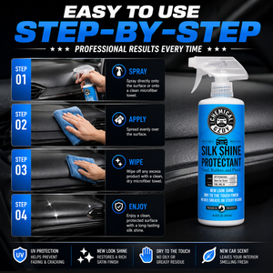 Spray Protector para Interiores de Auto, Plástico, Goma, Vinilo, Brillo Sedoso, Protección UV, Restaura el Acabado Desgastado, Secado Rápido, Acabado No Grasoso - Product Image 4