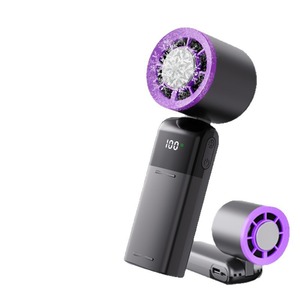 Mini Ventilador de Mano con Pantalla Digital, Ventilador de Refrigeración Semiconductor Portátil para el Cuello, Viento de Alta Potencia, Silencioso, Alimentado por Batería - Product Image 1