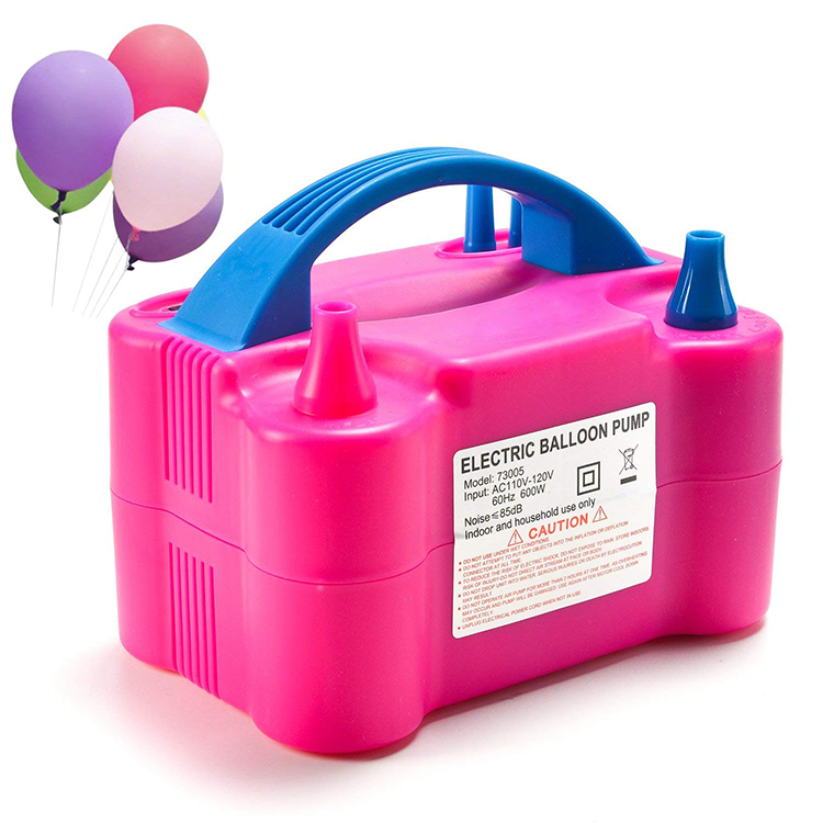 Elektrische Luftballon pumpe 110V 600W Rot Tragbarer Doppel düsen füller/Gebläse für Party dekoration Ballon pumpe elektrisch