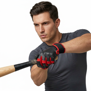 Gants de frappeur en cuir Cabretta pour lanceur droitier, design à doigts complets, haute qualité, pour adulte, vente en gros - Product Image 1
