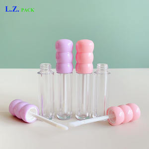 LZ Pack <span class=keywords><strong>Precio</strong></span> de fábrica Nuevo Púrpura Rosa Redondo Brillo de <span class=keywords><strong>labios</strong></span> Botella transparente 2ml Mini Cute Private Label Brillo de <span class=keywords><strong>labios</strong></span> Tubos con varita - Product Image 6