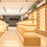 Desain Interior Dekorasi Toko Ritel Kosmetik, Meja Rias, Meja Display Custom, Lemari Display Dinding, Dekorasi Toko