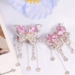 2025 nouveauté bricolage téléphone portable porte-clés collier accessoires 3D papillon pendentif paillettes strass glands 2025 perles en métal - Product Image 5