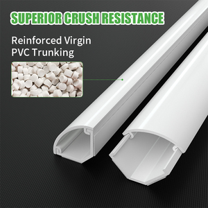 Goulotte de câble murale d'angle solide et flexible pour la gestion des câbles <span class=keywords><strong>électriques</strong></span> sûre et fiable pour les applications domestiques - Product Image 3