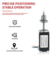 Moteur pas à pas Nema 8 HANPOSE 0.03N.M 0.8A 20HB24/34/40-0401/0601-60 avec vis sphérique 100-300MM pour fraisage CNC